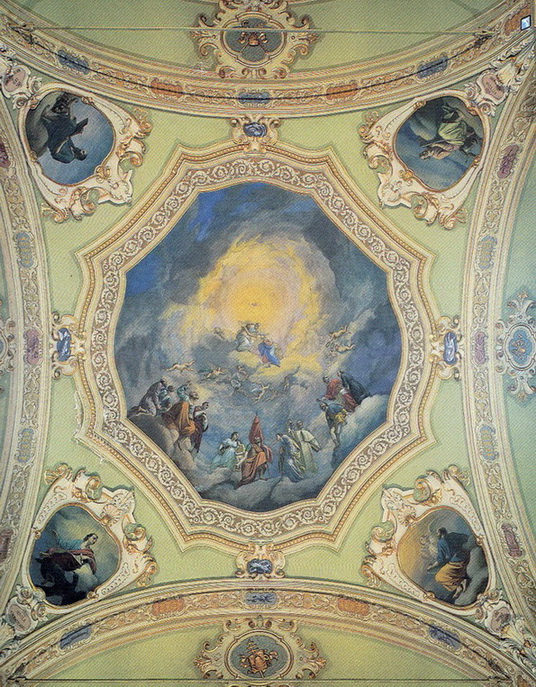 L'Incoronazione della Vergine - 1866 - affresco - chiesa della SS. Trinità - Villongo (BG)
